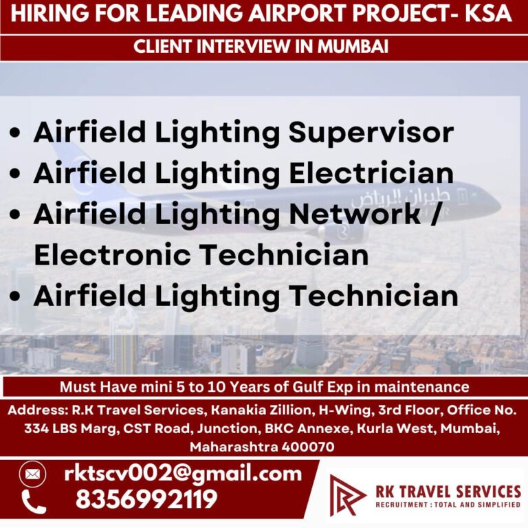 Hiring for Leading Airport Project in KSA: Client Interview in Mumbai