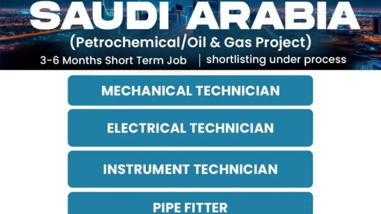 Saudi Arabia Petrochemical Project Announces Short-Term Job Openings