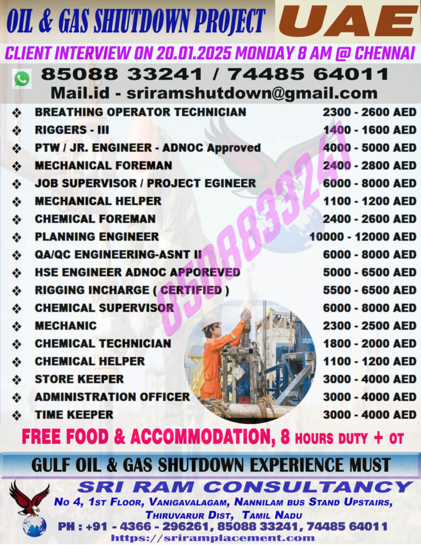 Oil & Gas Shutdown Project - UAE