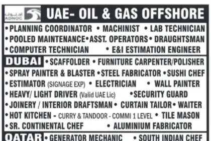 Career Opportunities in UAE and Qatar with ADNOC and More