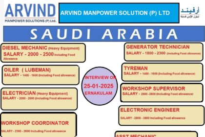 Arvind Manpower Solutions (P) Ltd – Recruitment for Saudi Arabia