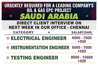 Urgent Hiring for Oil & Gas EPC Project in Saudi Arabia