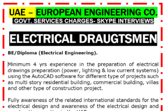 Electrical Draughtsmen Jobs in UAE