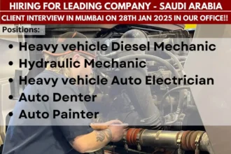 Hiring for Saudi Arabia Company Mumbai