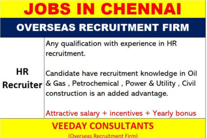 HR Recruitment Jobs in Chennai Available