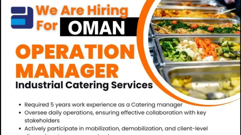 Hiring Oman Operations Manager for Catering