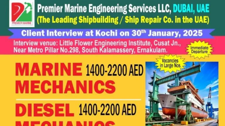 Job Opportunities in Dubai for Marine and Diesel Mechanics