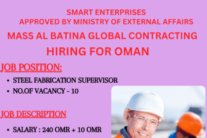 Job Opportunity: Steel Fabrication Supervisor in Oman – Apply Now!