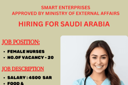 Smart Enterprises Hiring Female Nurses for Saudi Arabia – Apply Now!