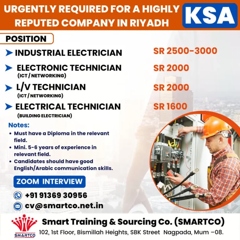 Urgent Job Openings in Riyadh Company