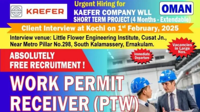 Urgent Hiring for Short-Term Project in Kochi – Free Recruitment!