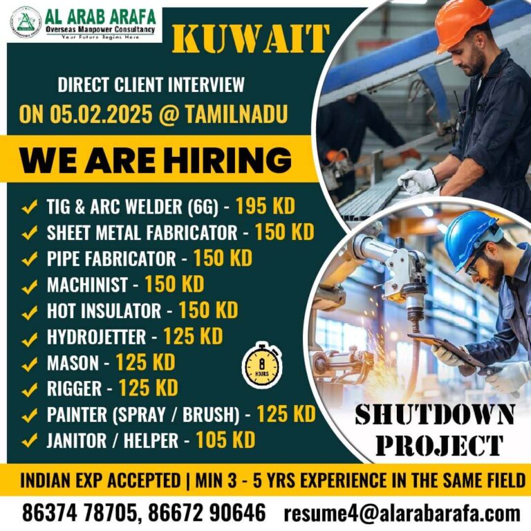 Jobs in Kuwait with Al Arab Arafa