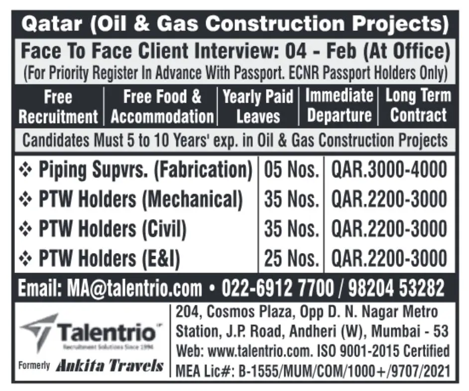 Exciting Job Opportunities in Qatar’s Oil & Gas Sector