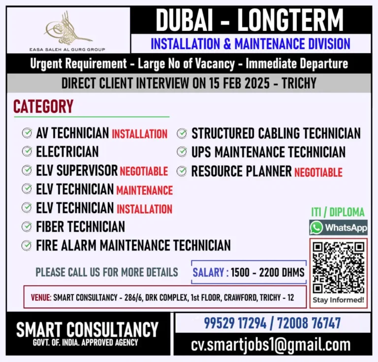 EASA Saleh Al Gurg Dubai Jobs - Urgent Vacancy for Technicians & More
