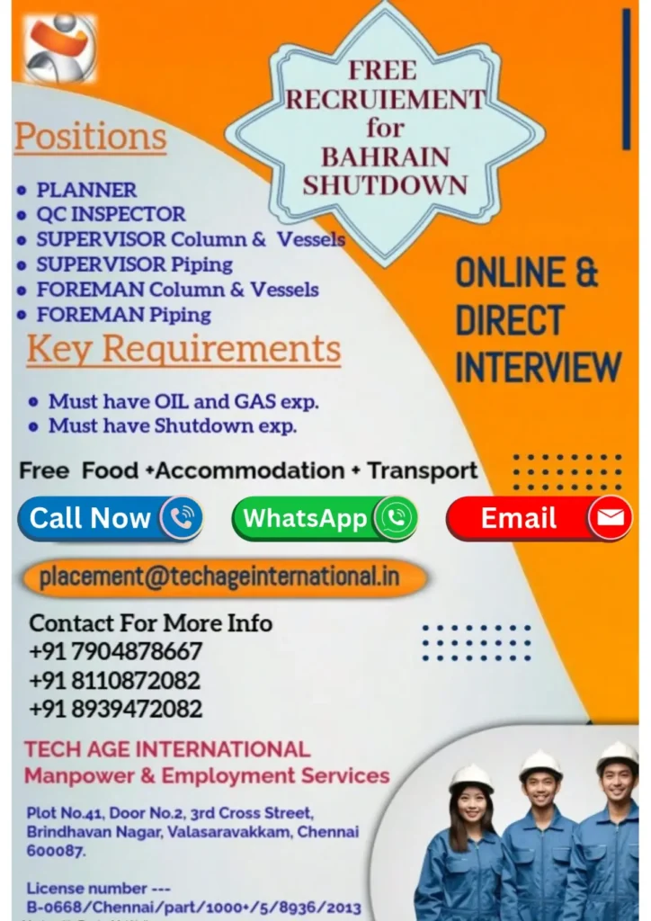 Exciting Assignment Abroad Jobs for Bahrain Shutdown 2024