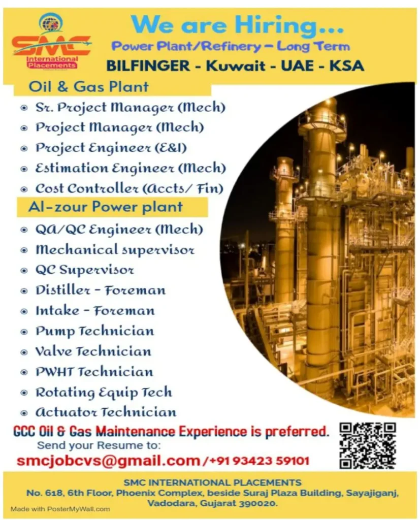 We Are Hiring - SM Power Plant & Refinery Jobs | Apply Now