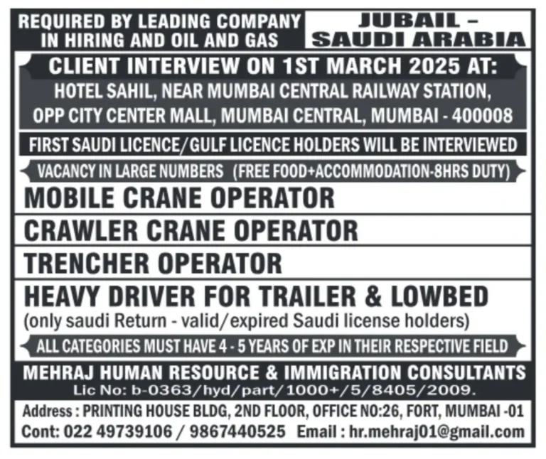 Top Job Openings in Saudi Arabia – Hiring for Oil & Gas Sector