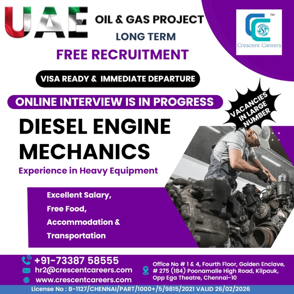UAE Oil & Gas Project Jobs – Free Recruitment & Visa Ready