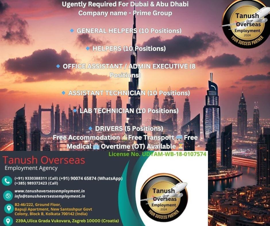 Urgent Job Openings in Dubai & Abu Dhabi – Apply Now!