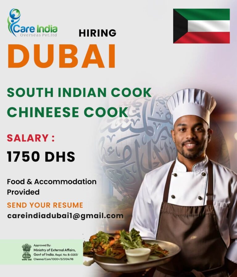 South Indian & Chinese Cook Jobs in Dubai – Apply Now!