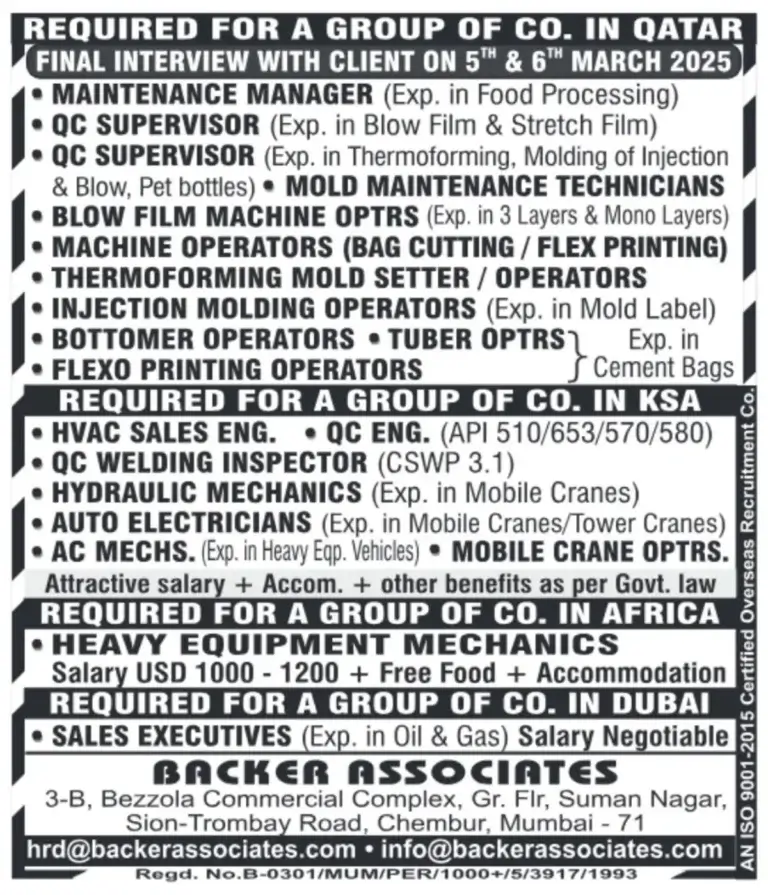 Urgent Overseas Job Openings – Apply Now for Top Roles