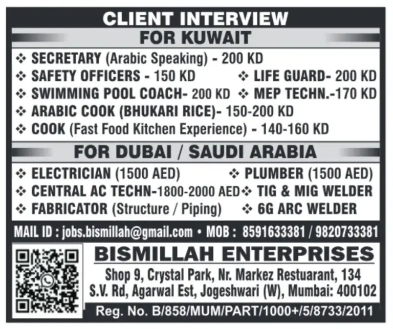 Best Job Opportunities in Kuwait, Dubai & Saudi Arabia – Apply Now!