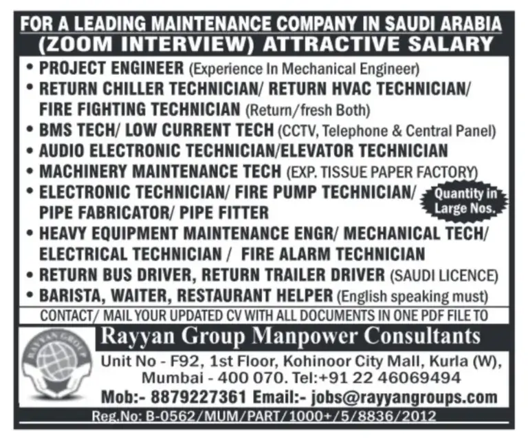 High-Paying Job Openings in Saudi Arabia – Zoom Interviews Available