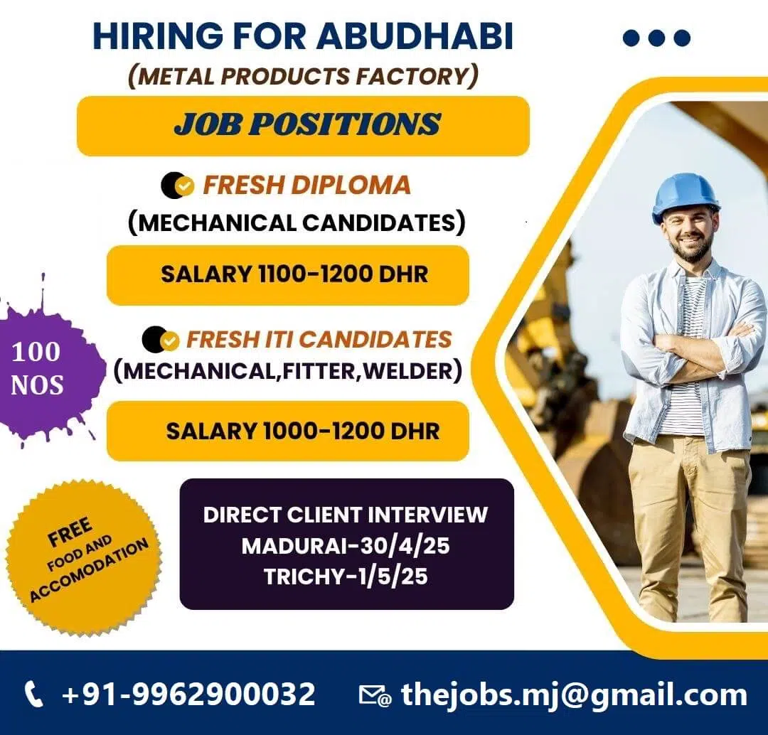 Abu Dhabi Metal Factory Jobs - Free Hiring 2025