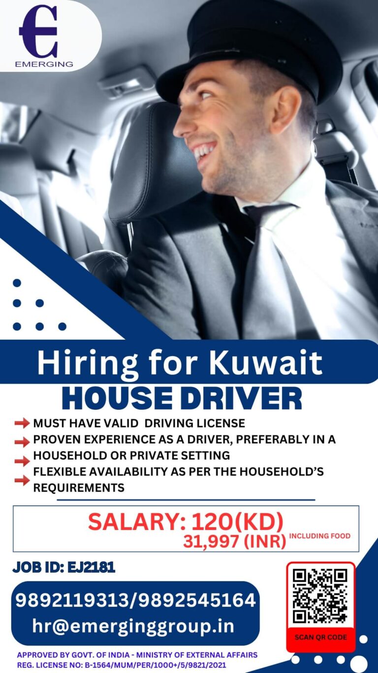 Hiring for Kuwait: House Driver - Apply Now!