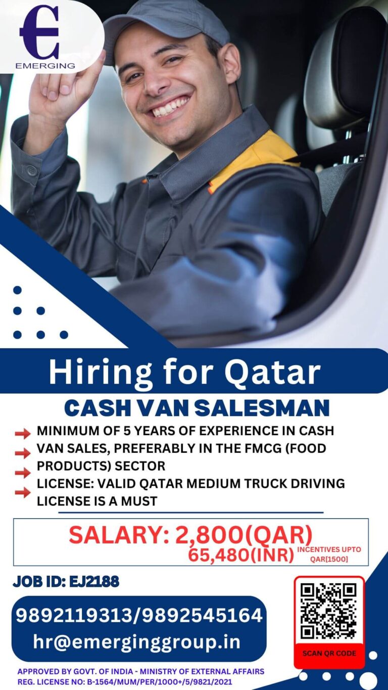 Cash Van Salesman Jobs in Qatar – High Salary & Incentives