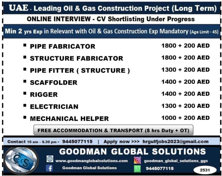 Oil & Gas Jobs in UAE: High-Paying Construction Careers