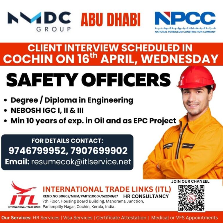 Safety Officer Jobs in Abu Dhabi – NPCC Group Hiring