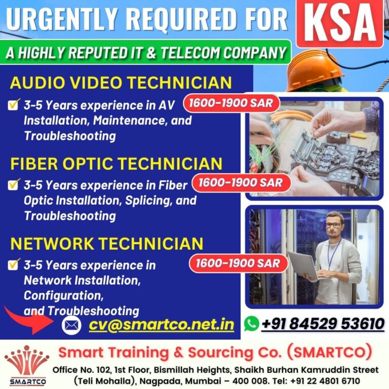 Saudi Arabia IT Technician Jobs – Urgent Vacancies Open