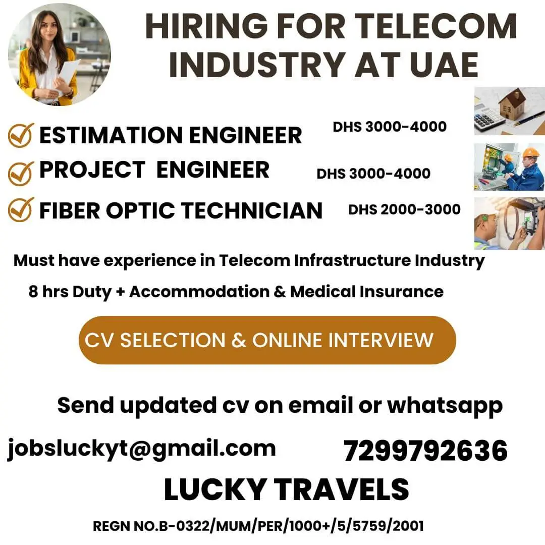 Urgent Hiring for Telecom Industry in UAE – Apply Now!