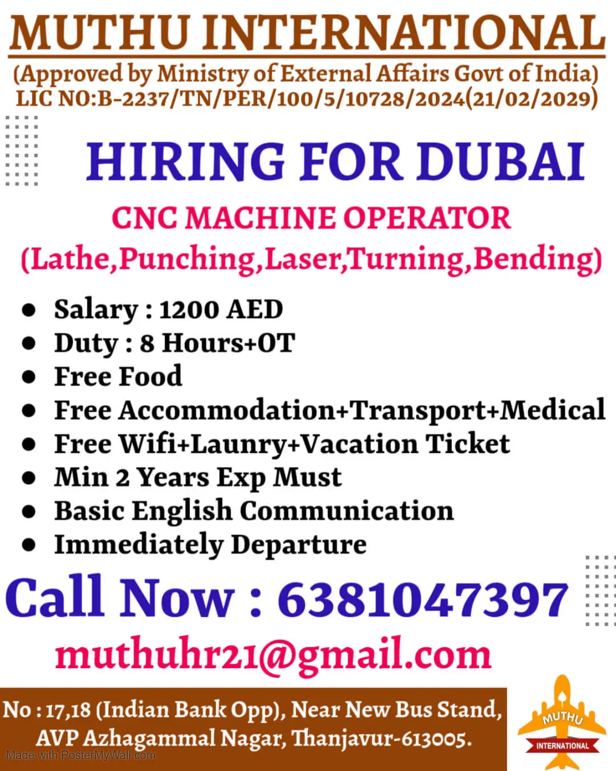 CNC Machine Operator Jobs Dubai – Apply Now
