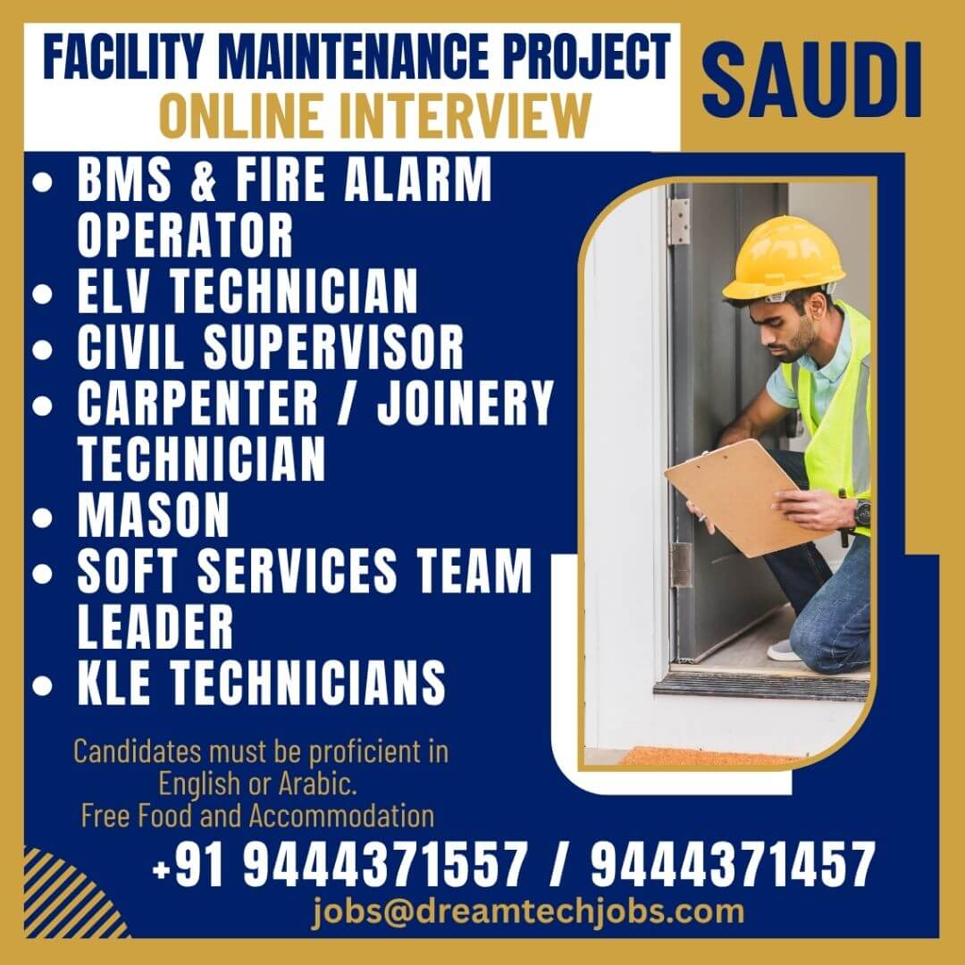 Saudi Facility Maintenance Jobs – Apply Now!