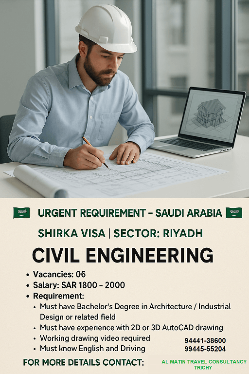Saudi Arabia Civil Engineering Jobs – Vacancies Open in Riyadh