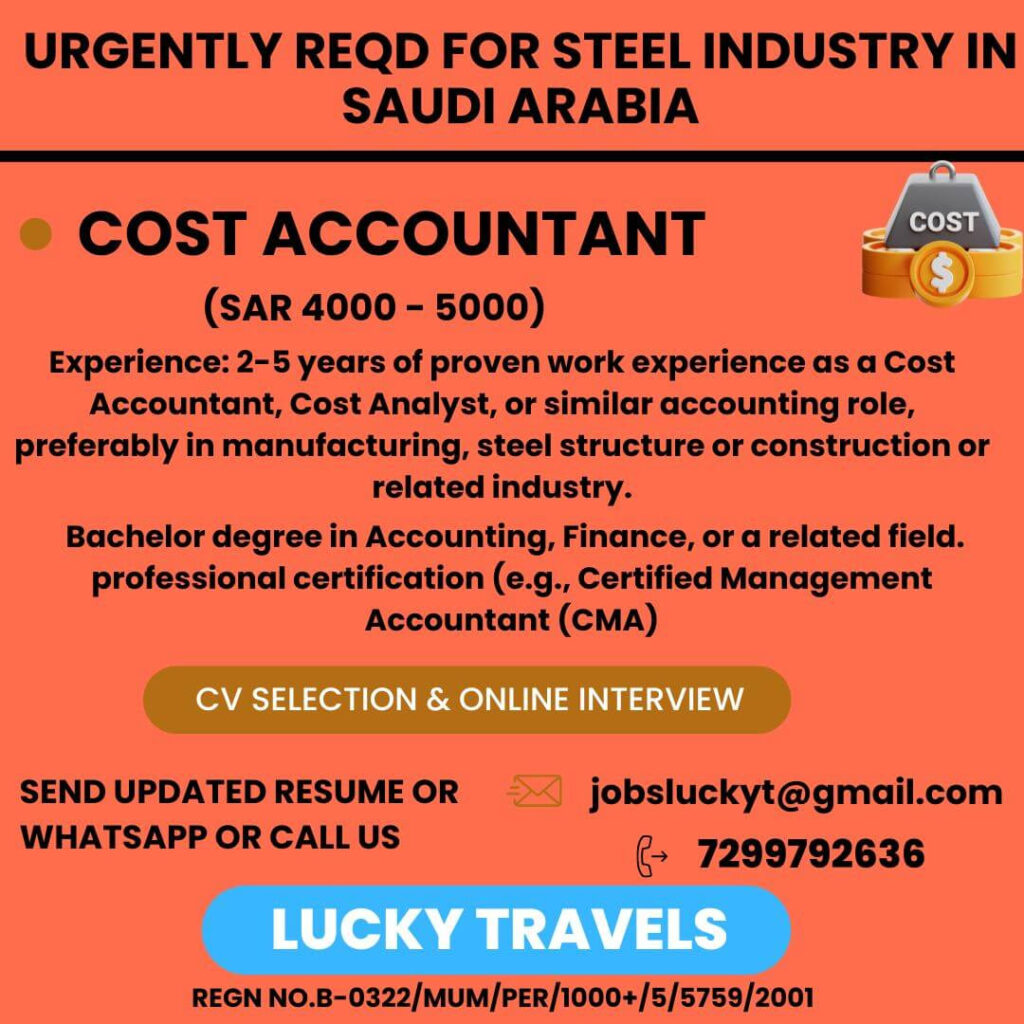 Cost Accountant Job Opening in Saudi Arabia – Apply Now! 1 gulfwalkin job 1 222014