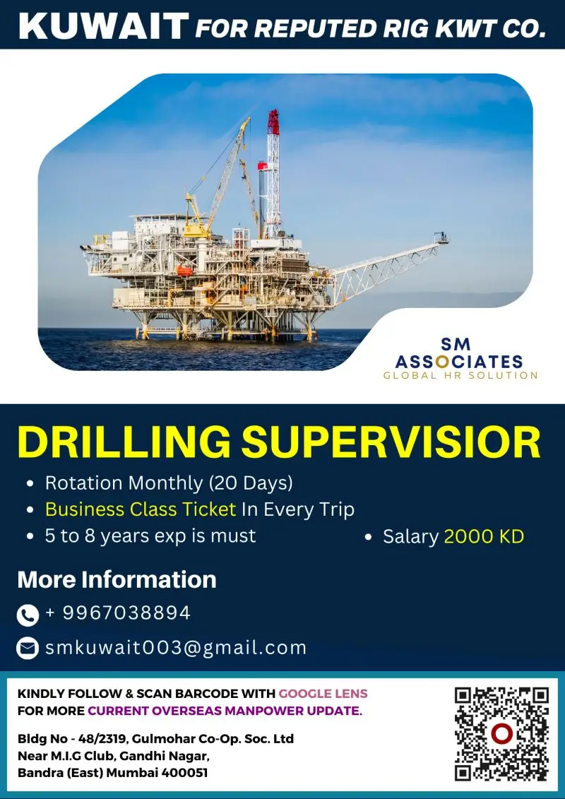 Kuwait Drilling Supervisor Jobs – Apply Now