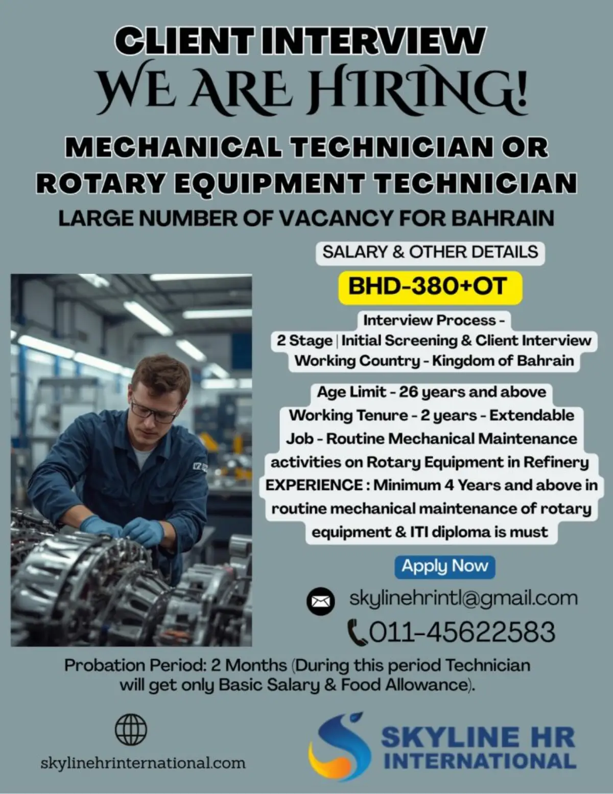 Mechanical Technician Jobs in Bahrain – Client Interview