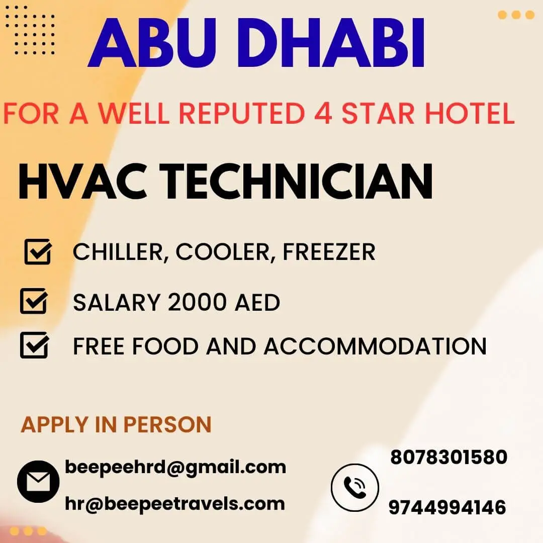 HVAC Technician Jobs in Abu Dhabi – Apply Now