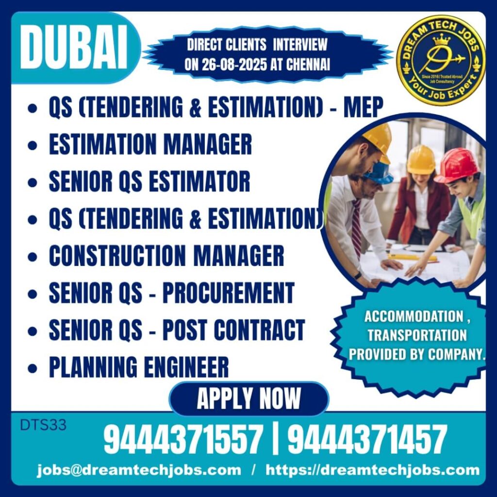 DreamTech Jobs Seeks Construction Talent in Dubai