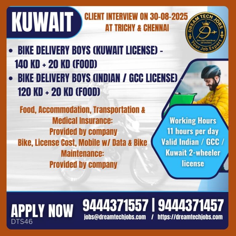Urgent Recruitment Drive for Bike Delivery Riders in Kuwait