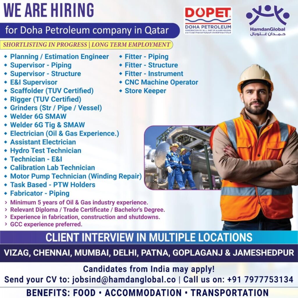 Doha Petroleum Qatar Recruitment