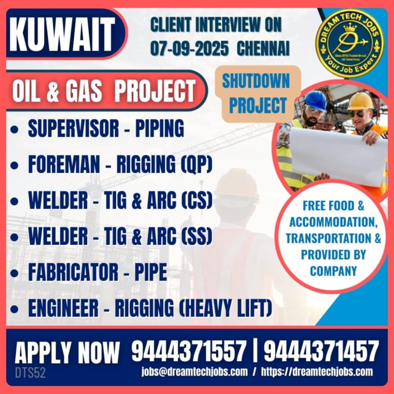 Kuwait Oil & Gas Project Jobs 2025