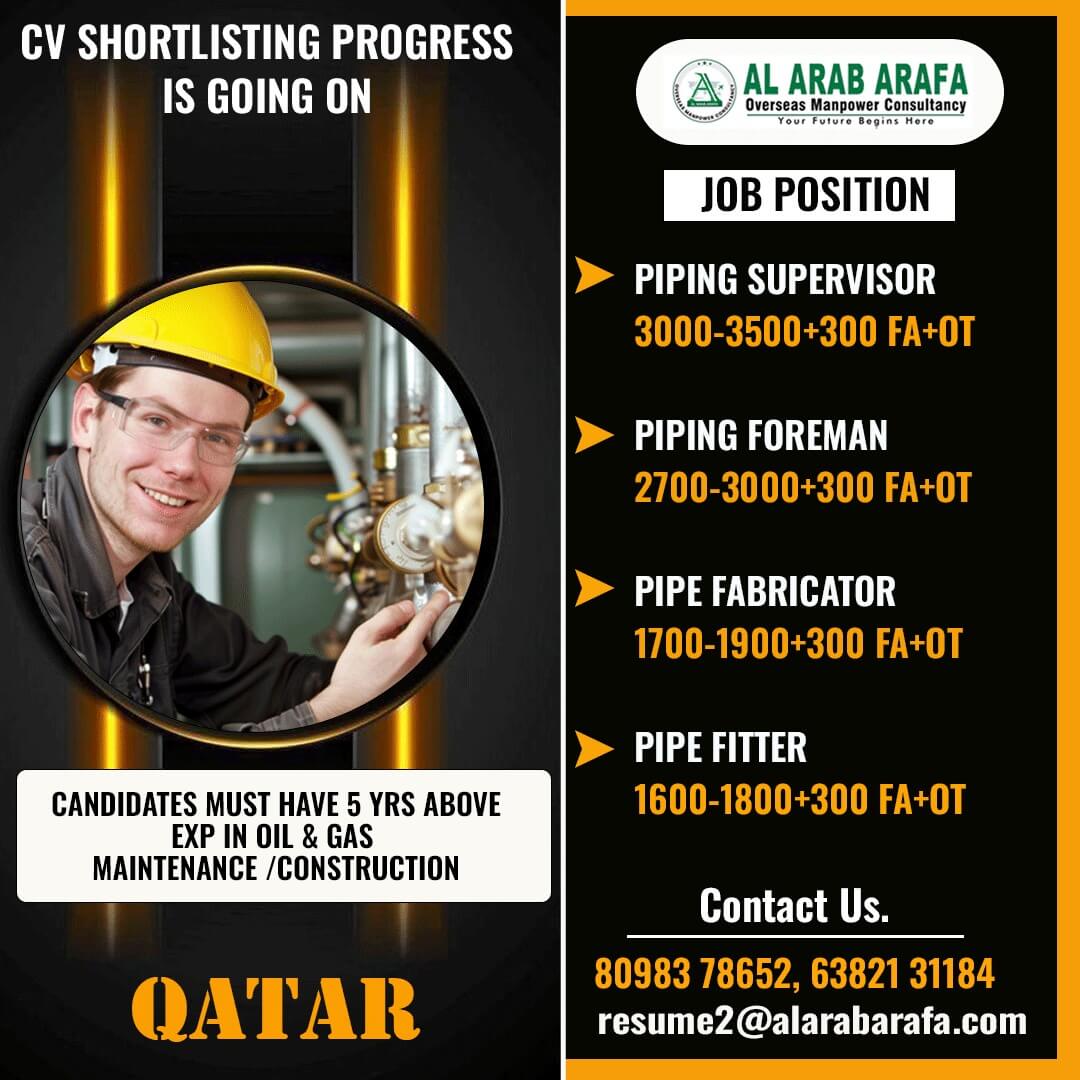 Qatar Piping Jobs 2025