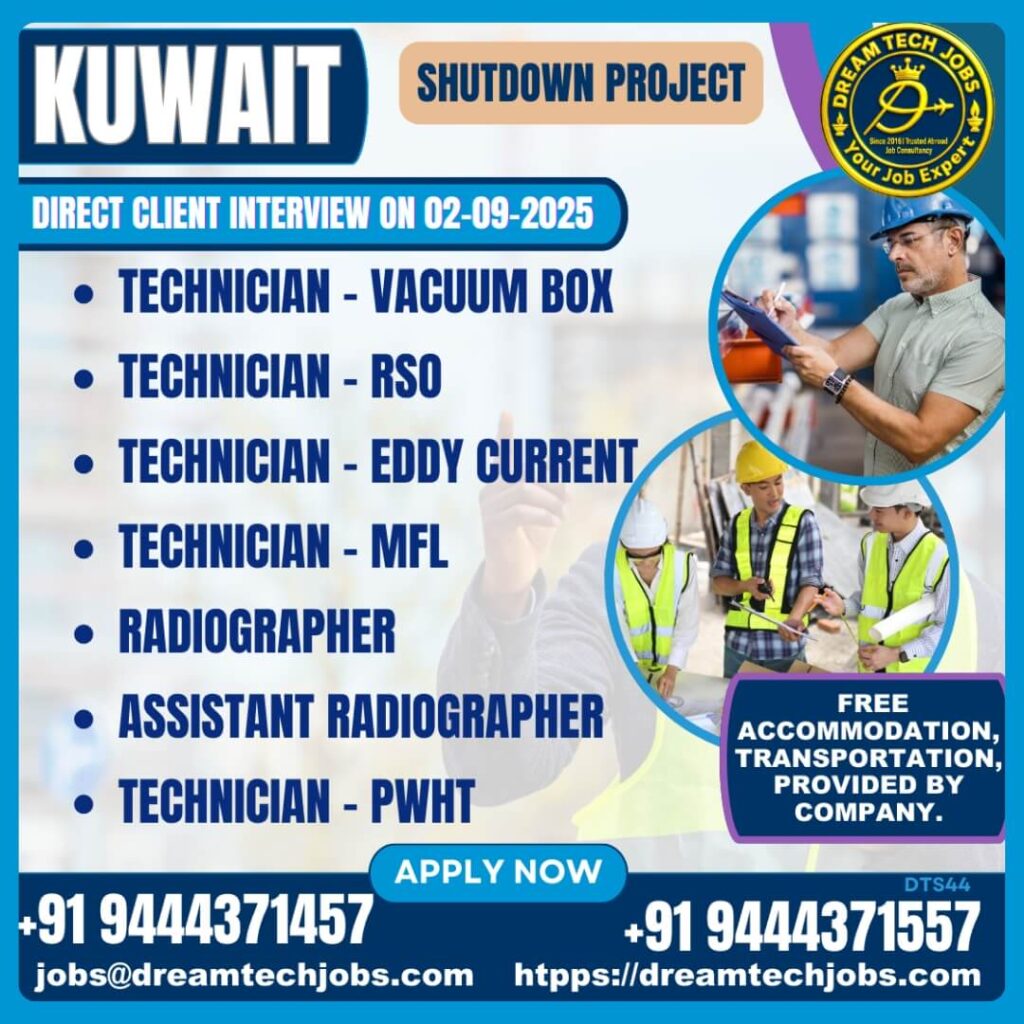 Kuwait Shutdown Project Jobs 2025