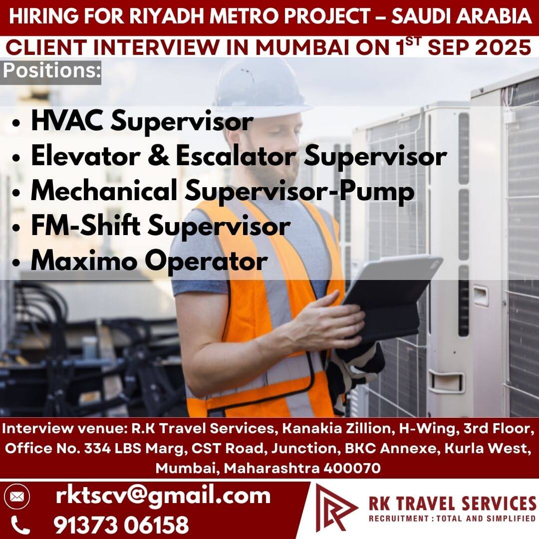 Riyadh Metro Project Jobs Saudi Arabia 2025