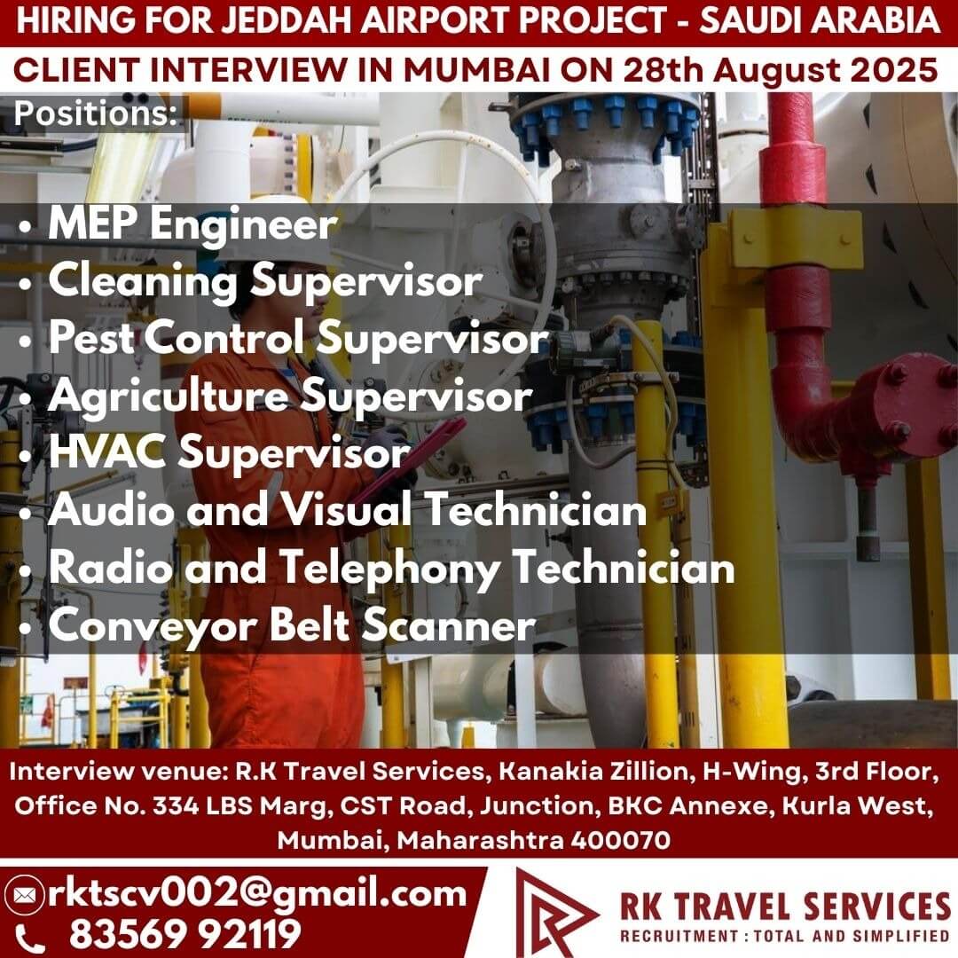 Jeddah Airport Project Jobs 2025 – Saudi Arabia