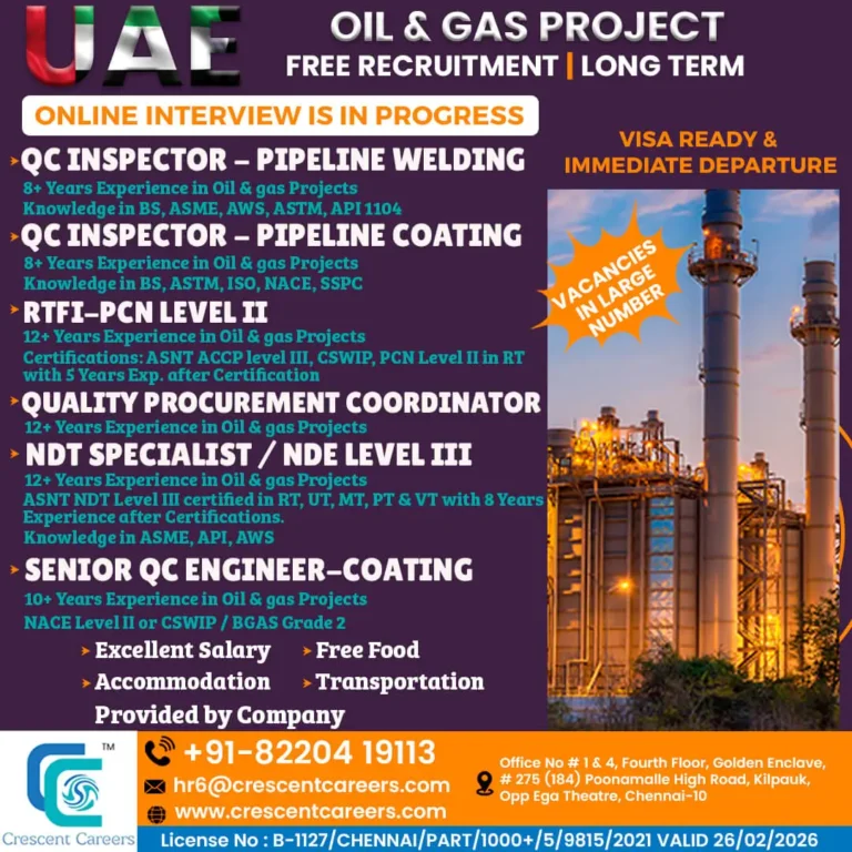 UAE Oil & Gas Project Jobs 2025 – Online Interview in Progress